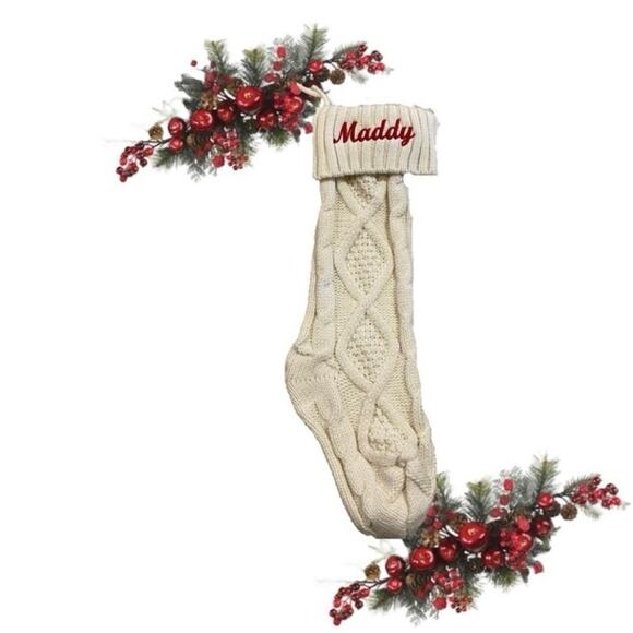 BRAND New Knitted Stocking Personalized w/ Maddy - Picture 2 of 2